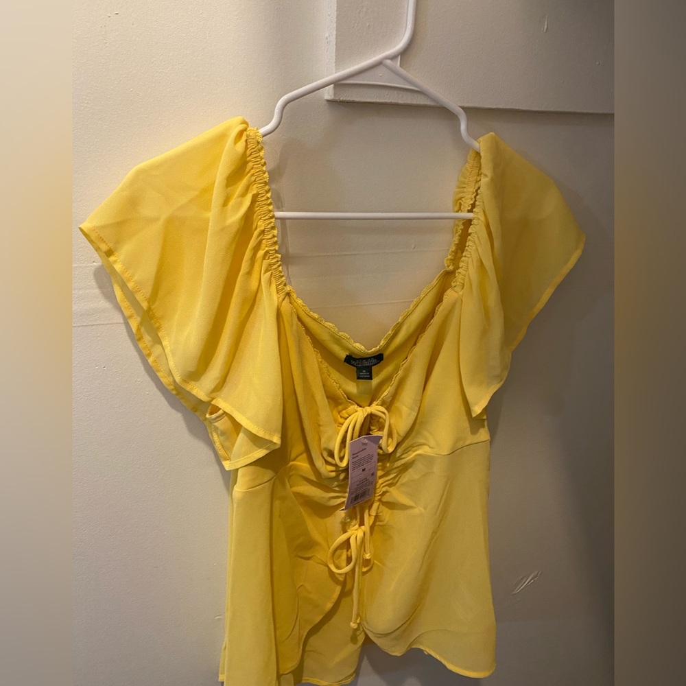 NWT yellow blouse M